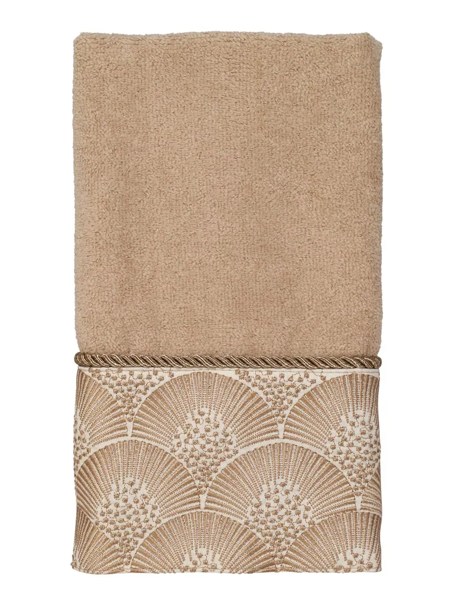 Хлопковое полотенце для рук deco shells с каймой, 11 x 18 дюймов. Avanti