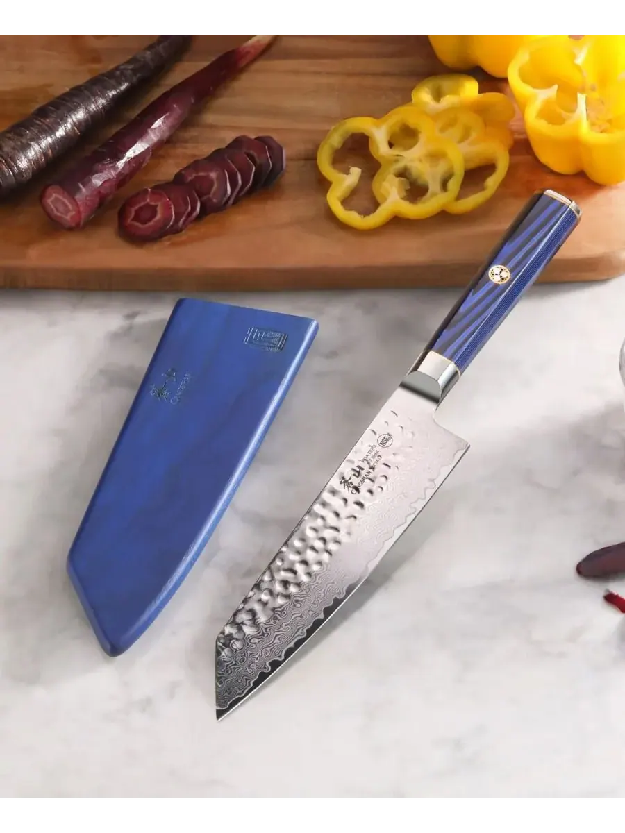 Нож Kita Series 18 см Kiritsuke с ножнами Cangshan — изображение 3 из 3, синий