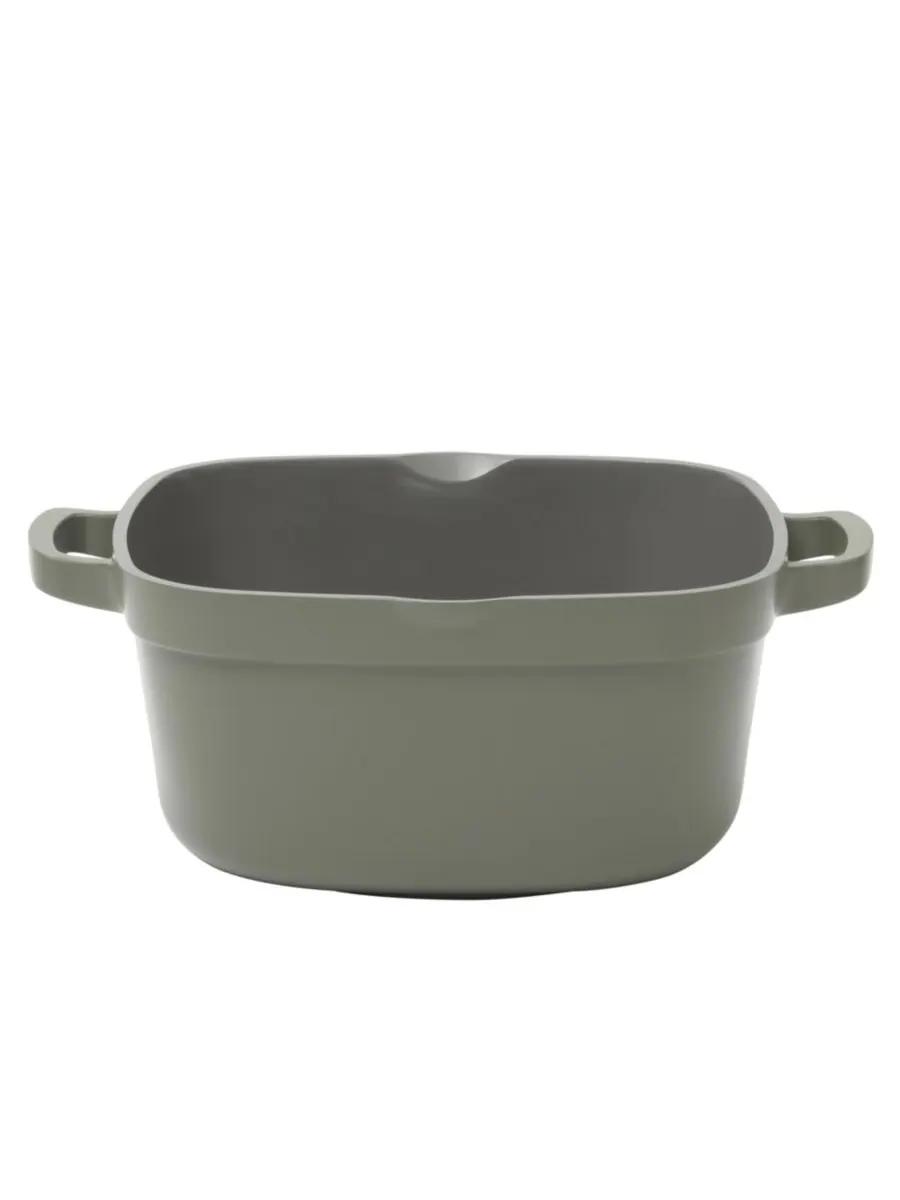 Чугунная кастрюля объемом 5,2 кварты (около 1,5 литра) с крышкой Crock-Pot — изображение 2 из 10, зеленый