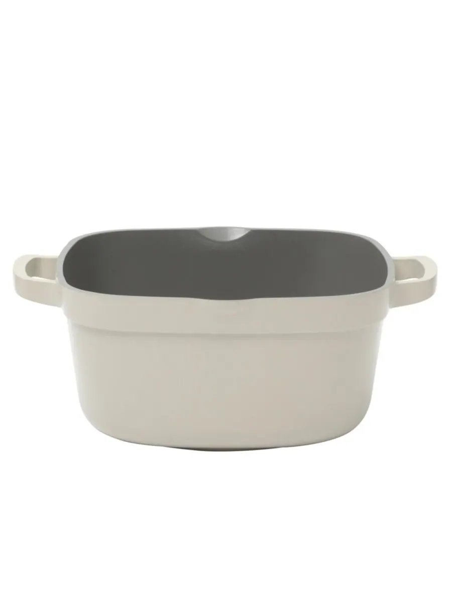 Чугунная кастрюля объемом 5,2 кварты (около 1,5 литра) с крышкой Crock-Pot, цвет matte linen whie — изображение 2 из 10