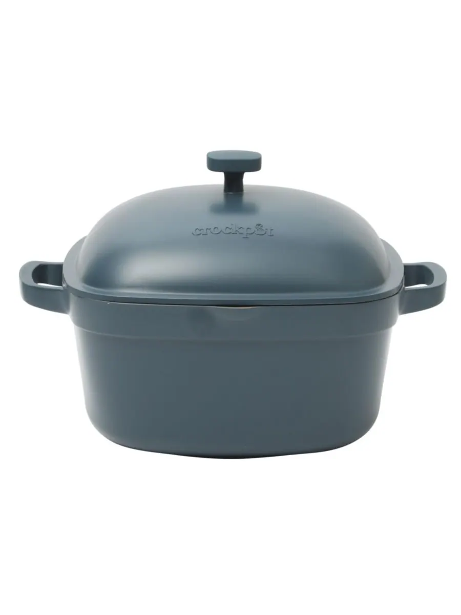 Чугунная кастрюля объемом 5,2 кварты (около 1,5 литра) с крышкой Crock-Pot — синий