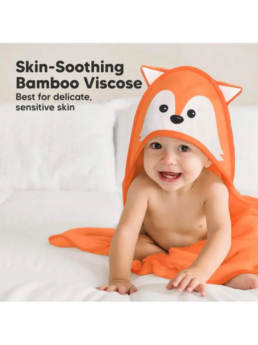 Детское полотенце с капюшоном Cuddle Baby, банное полотенце для малышей, детские полотенца с — изображение 3 из 10