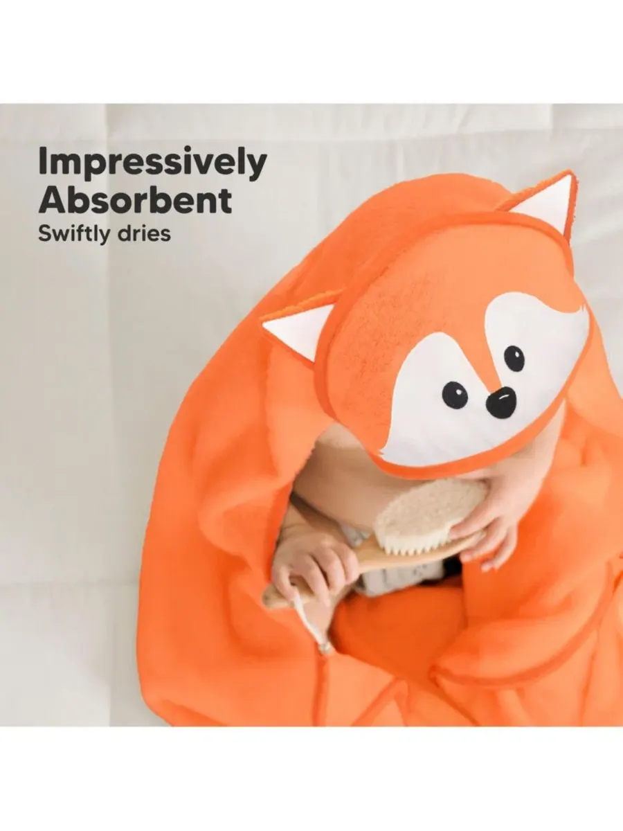 Детское полотенце с капюшоном Cuddle Baby, банное полотенце для малышей, детские полотенца с — изображение 5 из 10