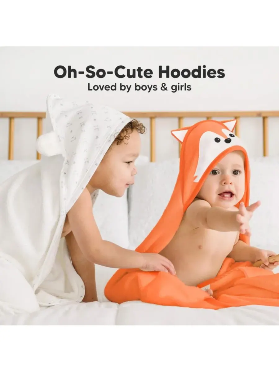 Детское полотенце с капюшоном Cuddle Baby, банное полотенце для малышей, детские полотенца с — изображение 7 из 10