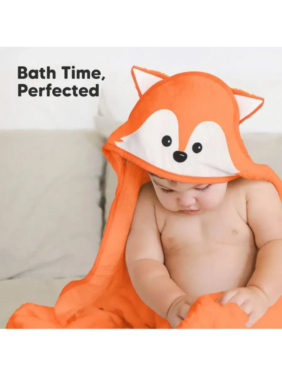 Детское полотенце с капюшоном Cuddle Baby, банное полотенце для малышей, детские полотенца с — изображение 9 из 10