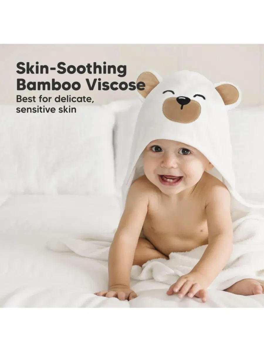 Детское полотенце с капюшоном Cuddle Baby, банное полотенце для малышей, детские полотенца с — изображение 3 из 10