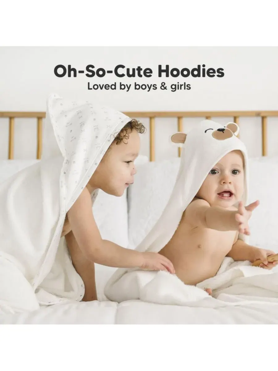 Детское полотенце с капюшоном Cuddle Baby, банное полотенце для малышей, детские полотенца с — изображение 7 из 10