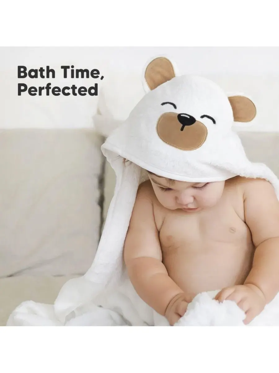 Детское полотенце с капюшоном Cuddle Baby, банное полотенце для малышей, детские полотенца с — изображение 9 из 10