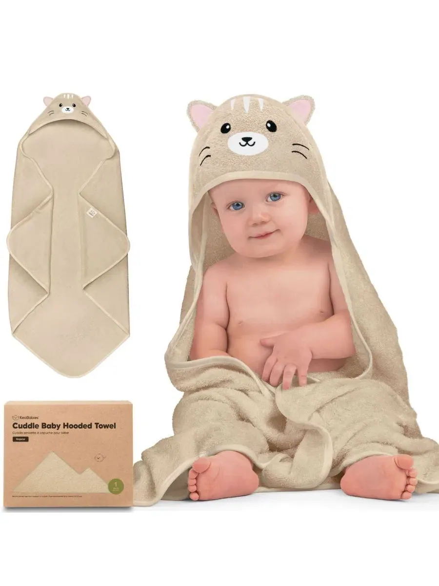 Детское полотенце с капюшоном Cuddle Baby, банное полотенце для малышей, детские полотенца с