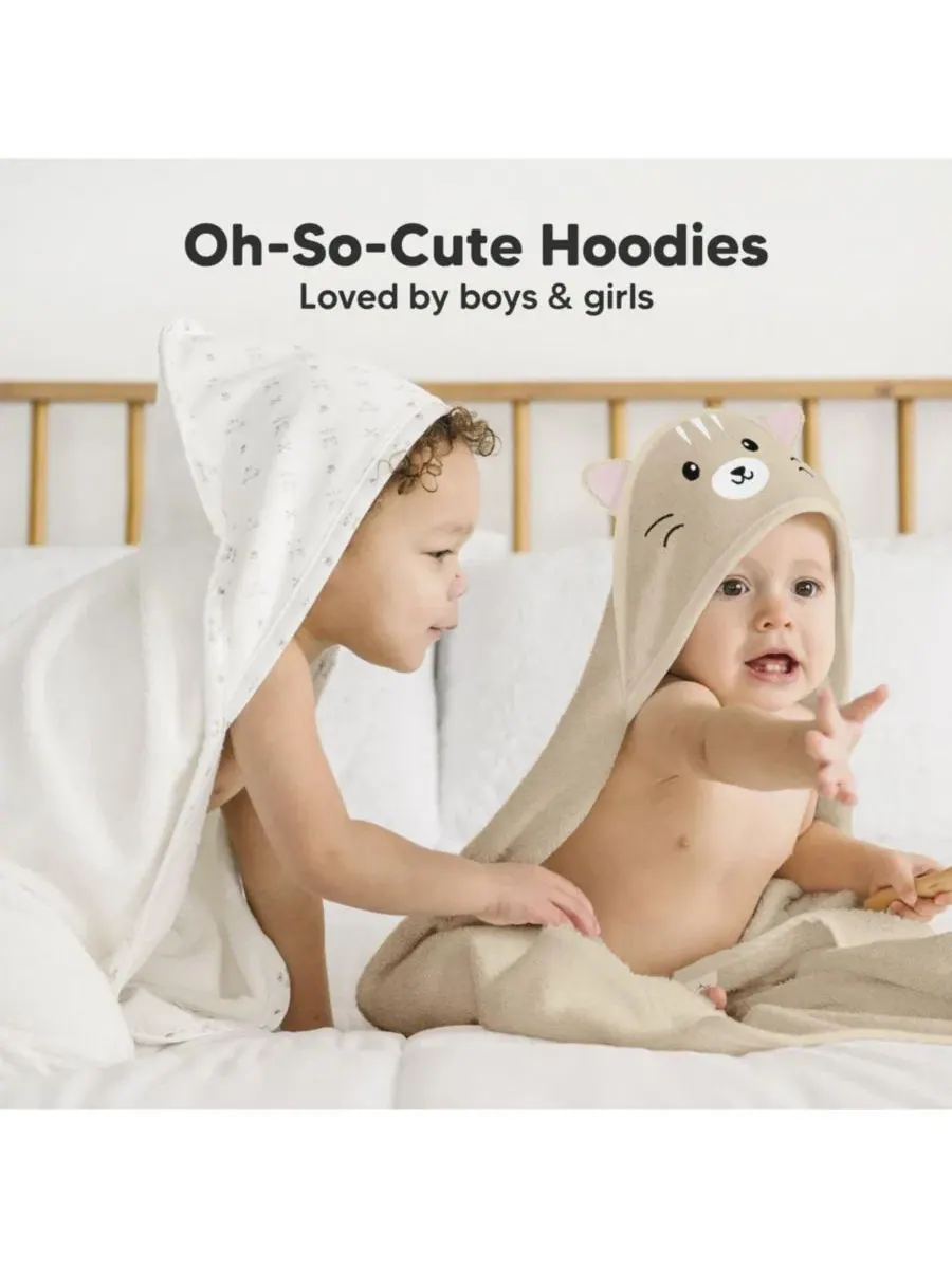 Детское полотенце с капюшоном Cuddle Baby, банное полотенце для малышей, детские полотенца с — изображение 7 из 10