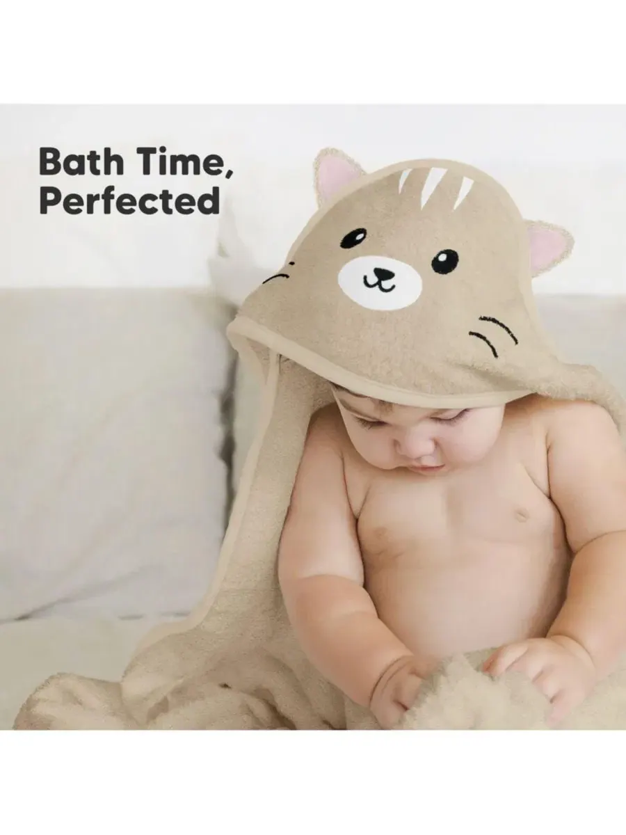 Детское полотенце с капюшоном Cuddle Baby, банное полотенце для малышей, детские полотенца с — изображение 9 из 10