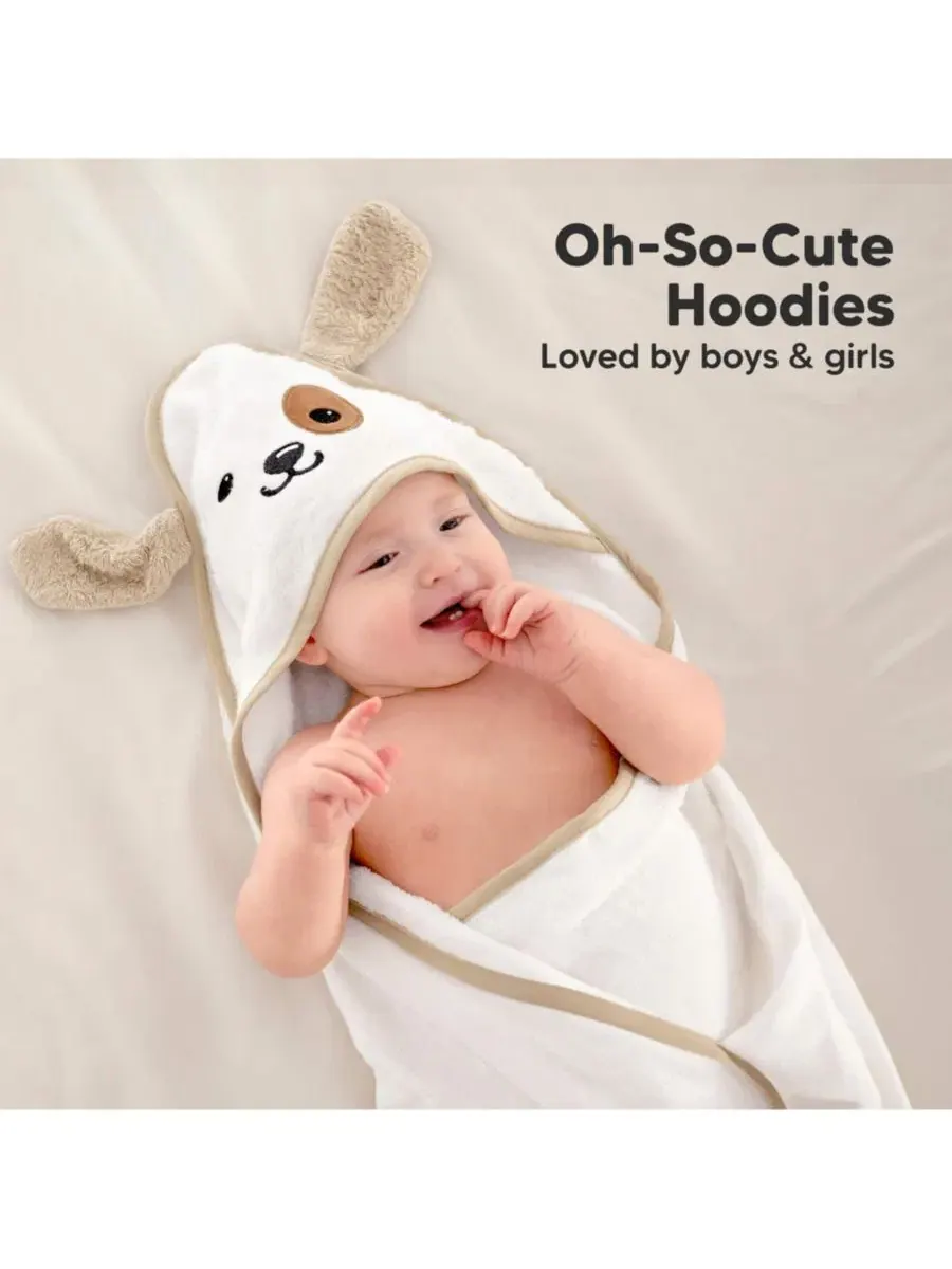 Детское полотенце с капюшоном Cuddle Baby, банное полотенце для малышей, детские полотенца с — изображение 7 из 10