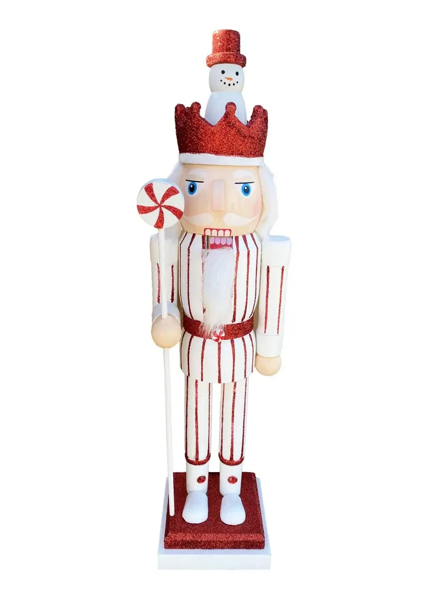 Фигурка новогодняя Щелкунчик Peppermint, 39 см Santa's Workshop — красный