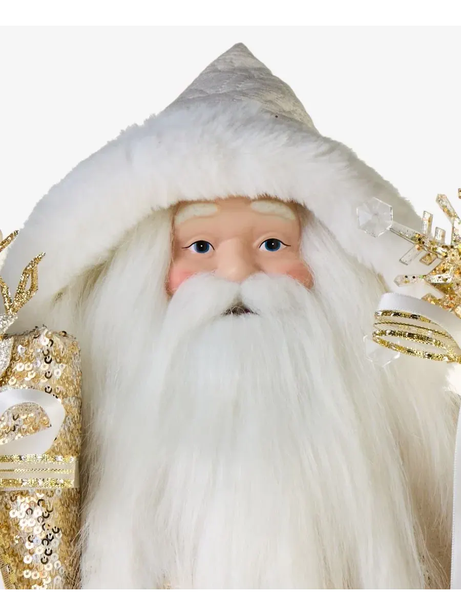 Фигурка Санты Opulence Caucasian White and Gold Holiday Lane, 30 см — изображение 5 из 9, нет цвета