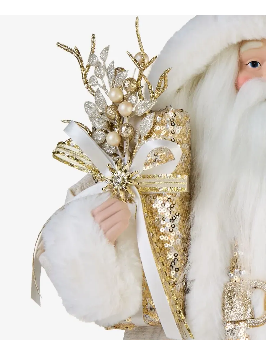 Фигурка Санты Opulence Caucasian White and Gold Holiday Lane, 30 см — изображение 6 из 9, нет цвета