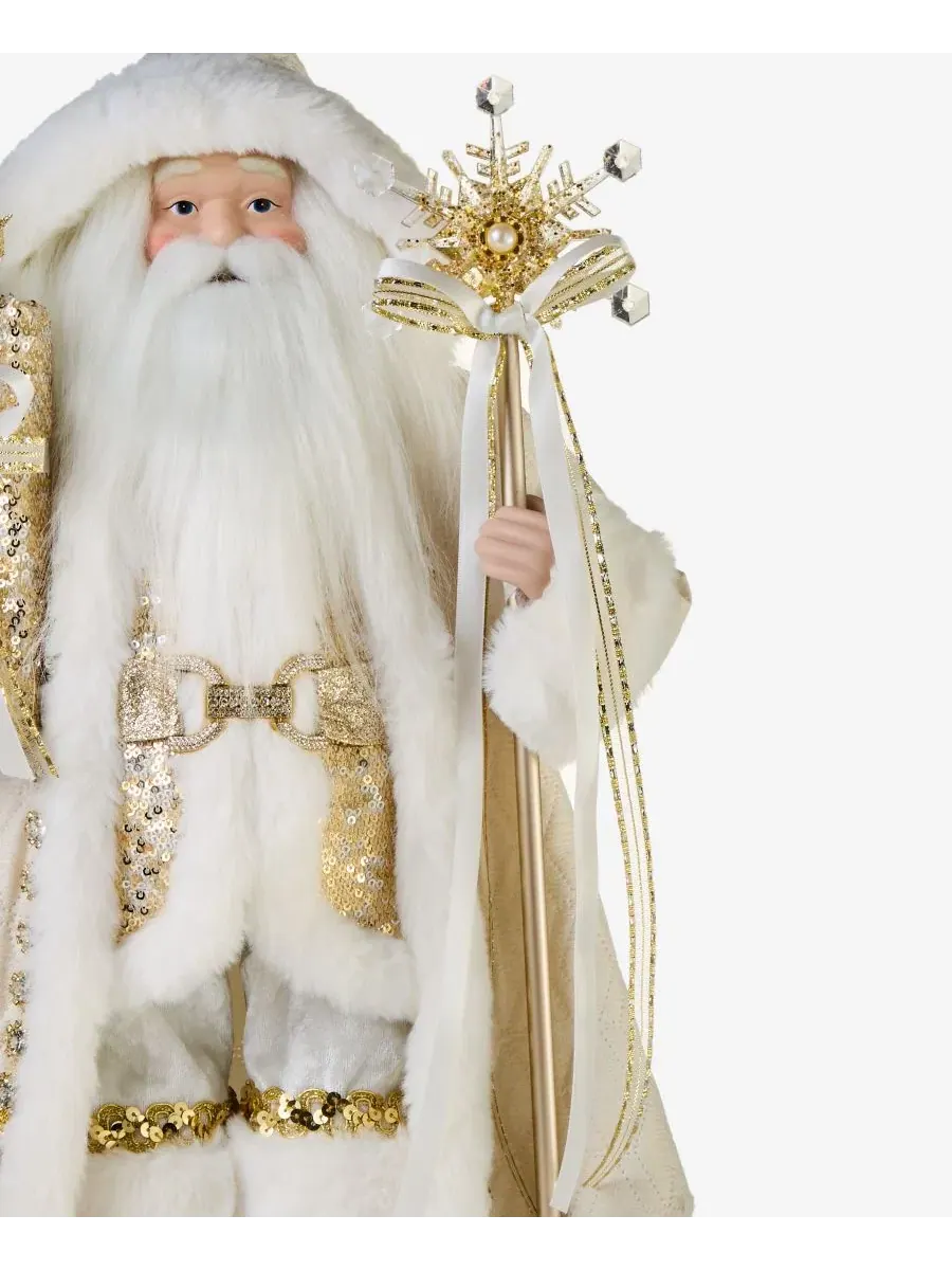 Фигурка Санты Opulence Caucasian White and Gold Holiday Lane, 30 см — изображение 8 из 9, нет цвета