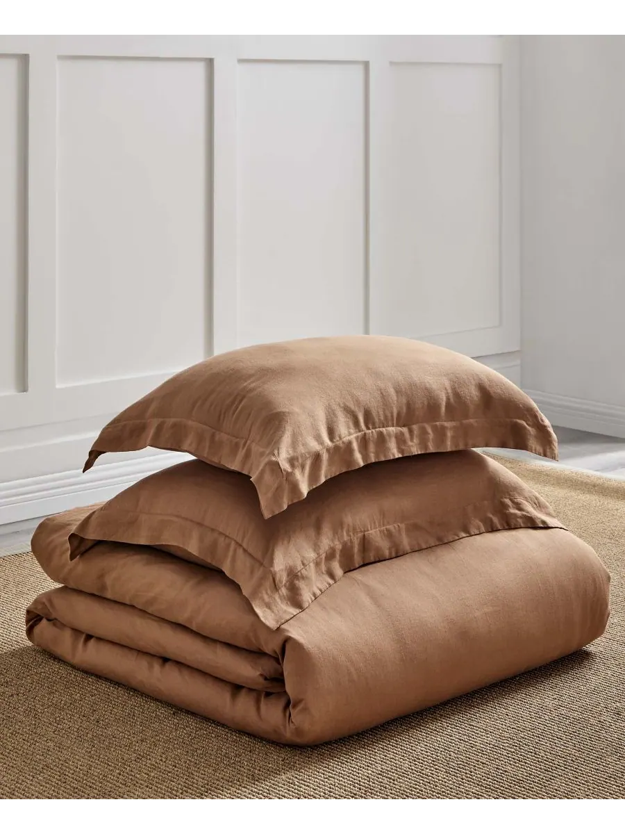 Пододеяльник из стираного льна, однотонный, размер twin/twin xl Levtex — изображение 2 из 10, бежевый