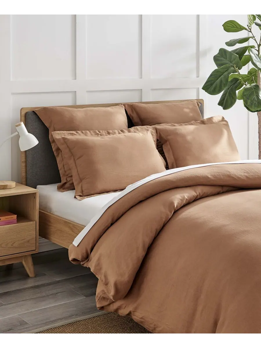 Пододеяльник из стираного льна, однотонный, размер twin/twin xl Levtex — изображение 4 из 10, бежевый