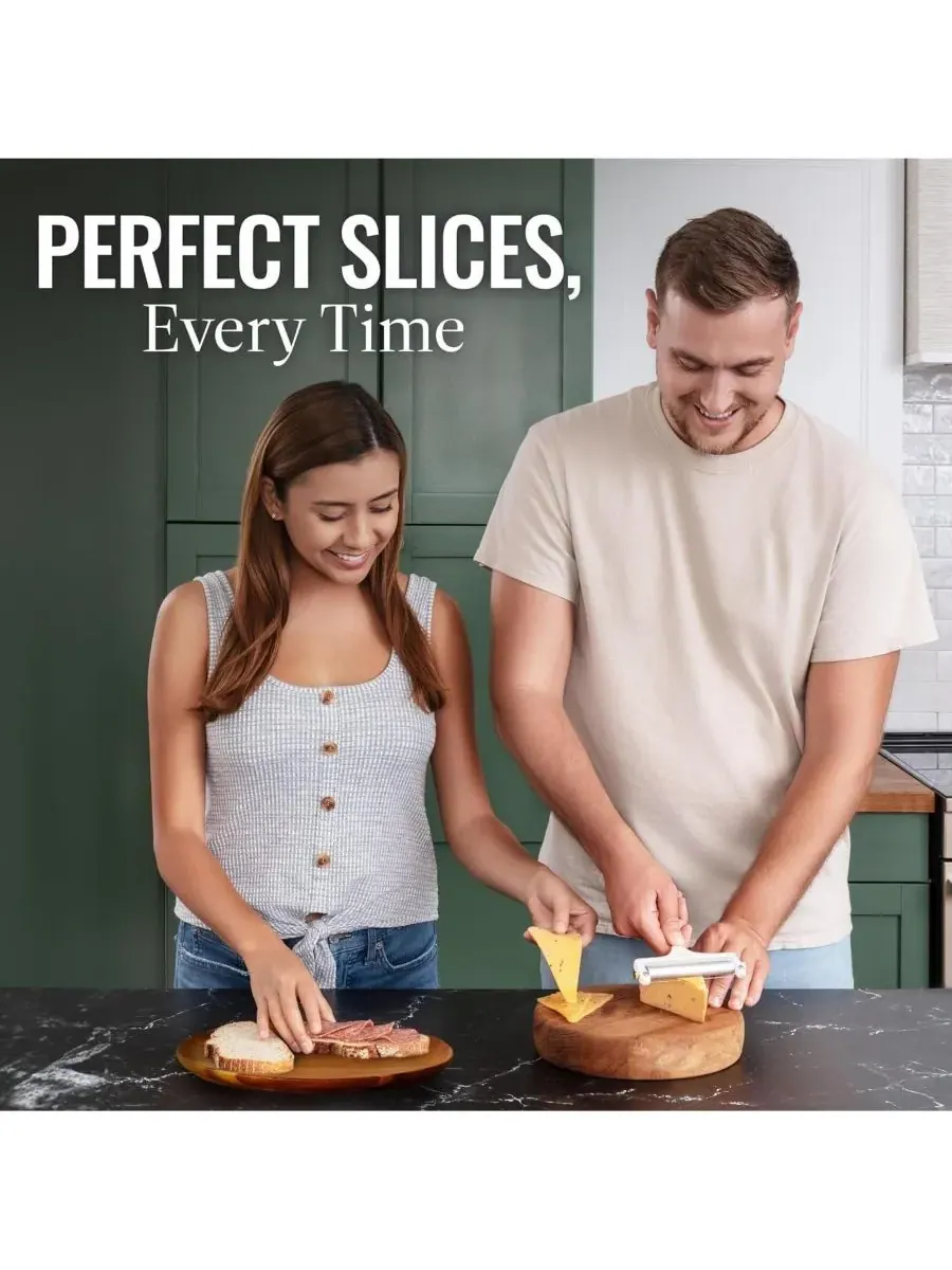 Прочная регулируемая сырорезка с 2 дополнительными проволочками Zulay Kitchen — изображение 4 из 10, белый