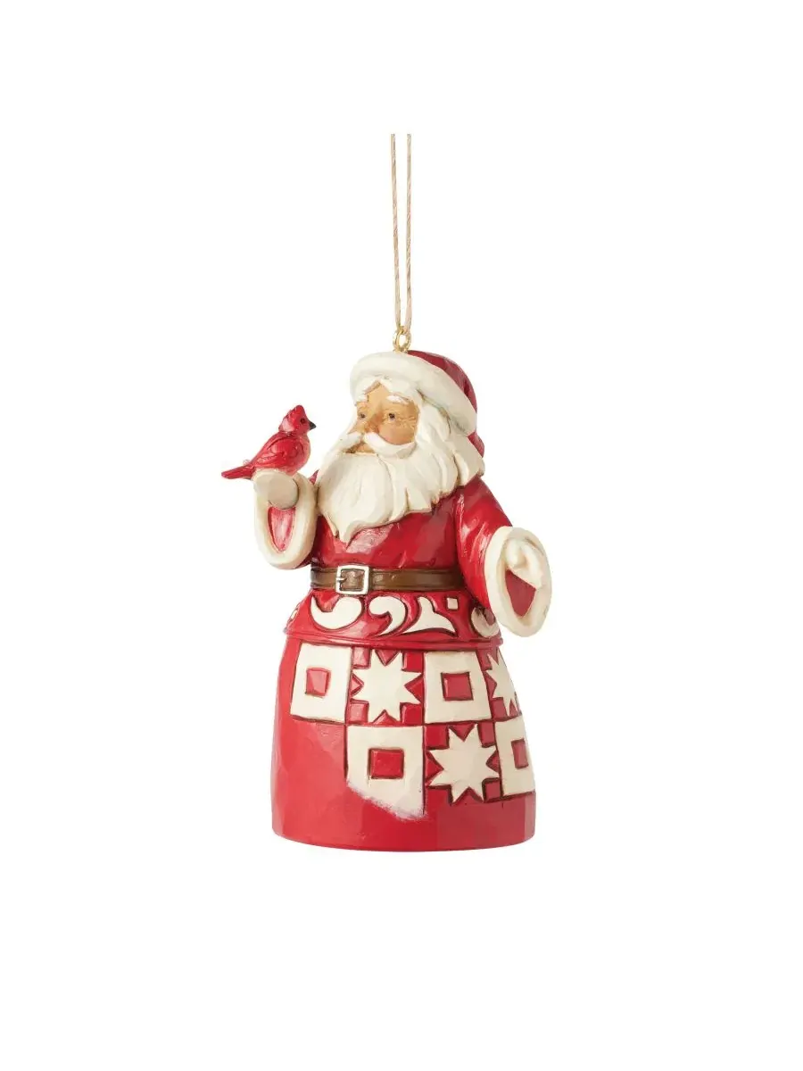 Елочная игрушка Nordic Noel Santa Ornament Jim Shore — мульти