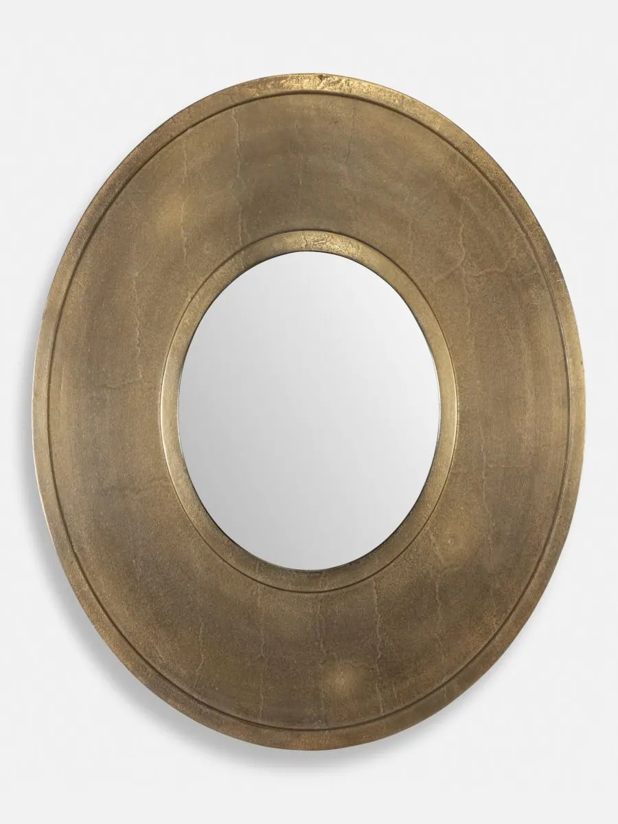 Круглое зеркало оси Uttermost — золотистый