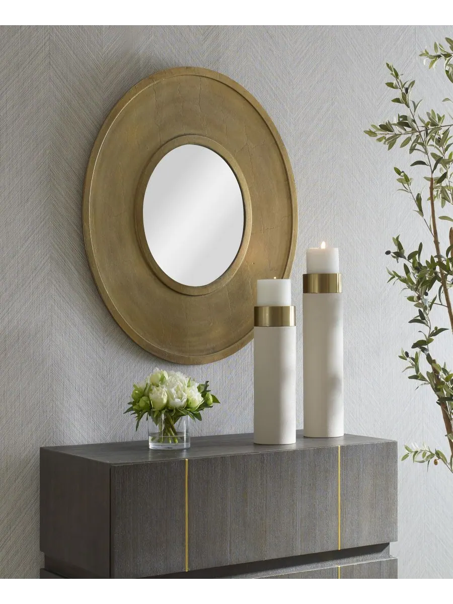 Круглое зеркало оси Uttermost — изображение 2 из 2, золотистый