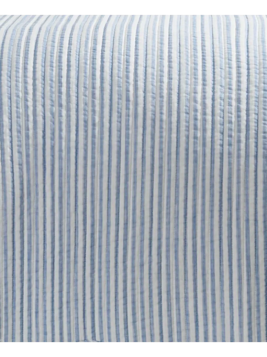 Двустороннее одеяло Martha Stripe, 3 предмета, размер Full/Queen Levtex — изображение 6 из 7, синий