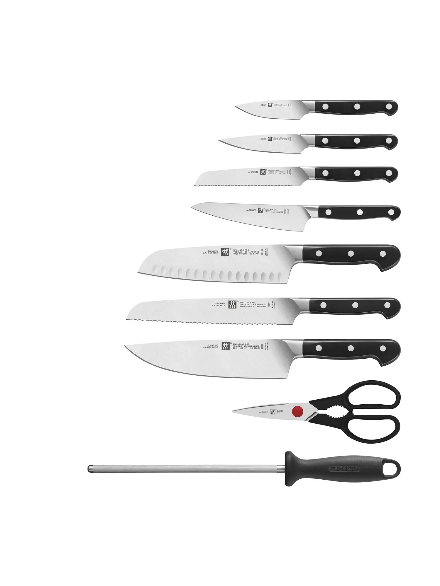 Набор кухонных ножей в блоке ZWILLING Pro, 10 предметов — изображение 2 из 3, черный