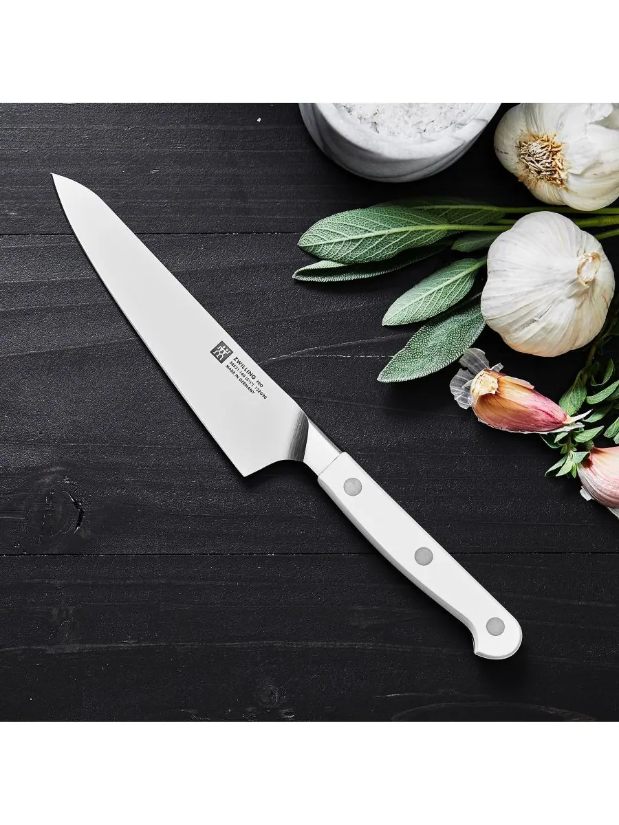 Нож поварской компактный ZWILLING Pro Le Blanc, 14 см — изображение 3 из 3, серебристый