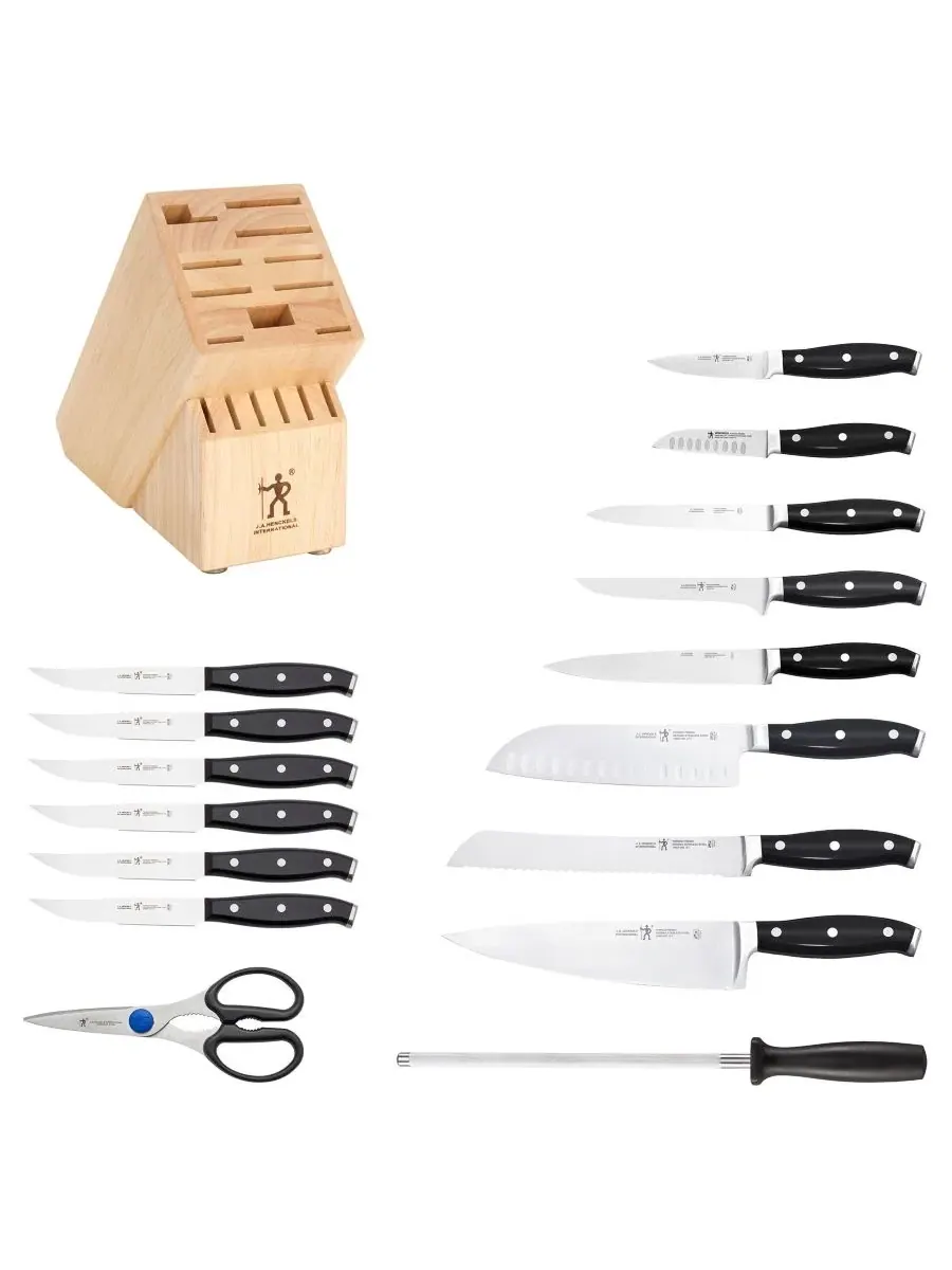 Набор ножей с подставкой Forged Premio 17-Piece Henckels — изображение 2 из 6, прозрачный