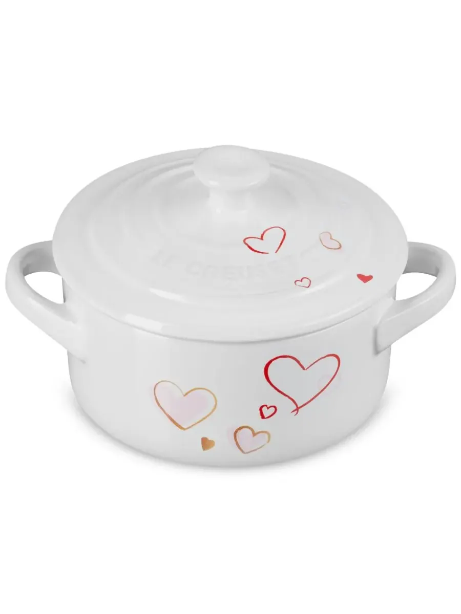 Мини-кастрюля Le Creuset из керамики, 250 мл, 10 см — изображение 2 из 3, белый