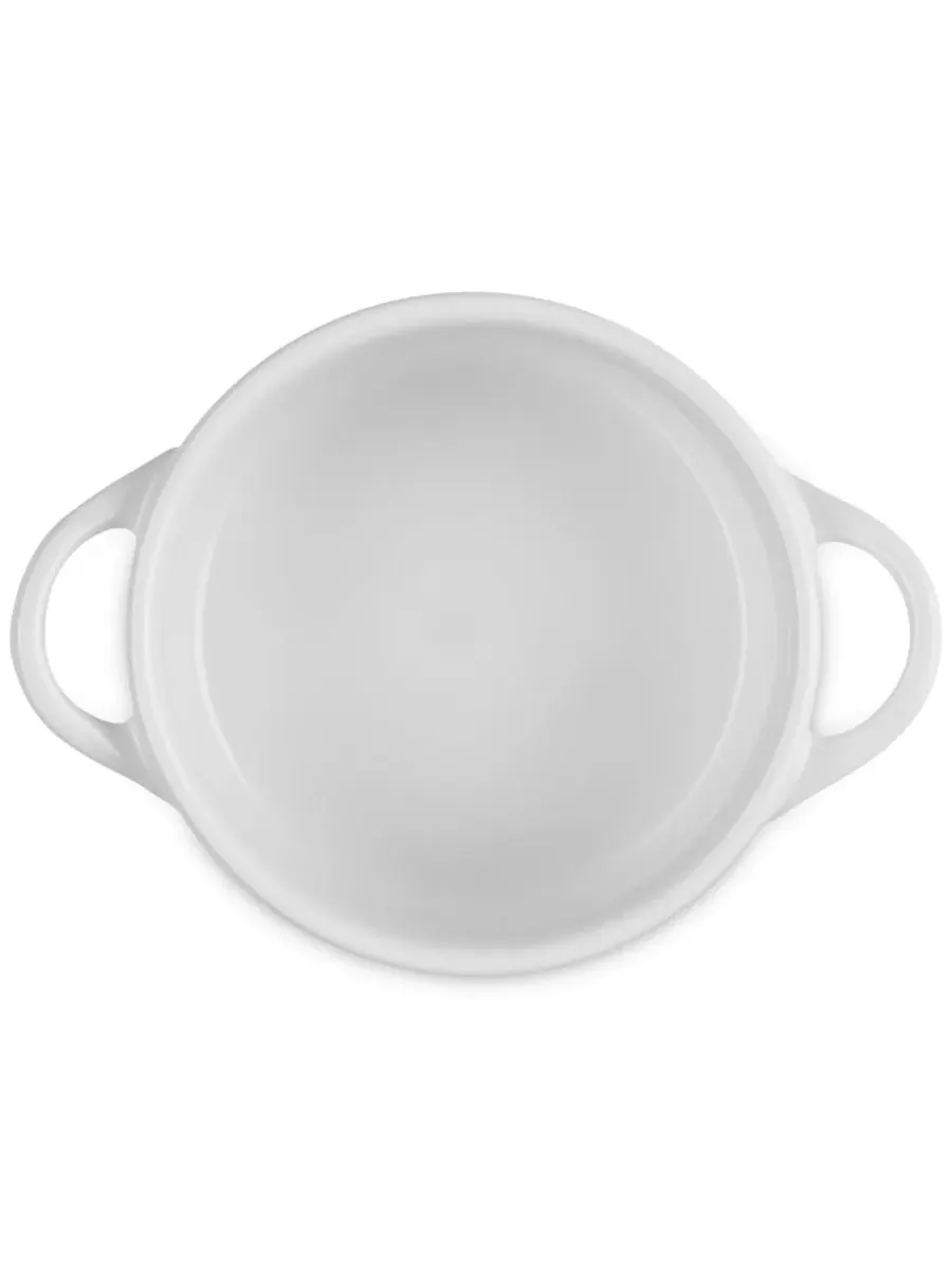 Мини-кастрюля Le Creuset из керамики, 250 мл, 10 см — изображение 3 из 3, белый