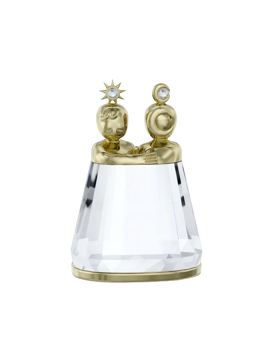 Фигурка Близнецов, символизирующая знак зодиака Swarovski — изображение 2 из 4, прозрачный/золотистый