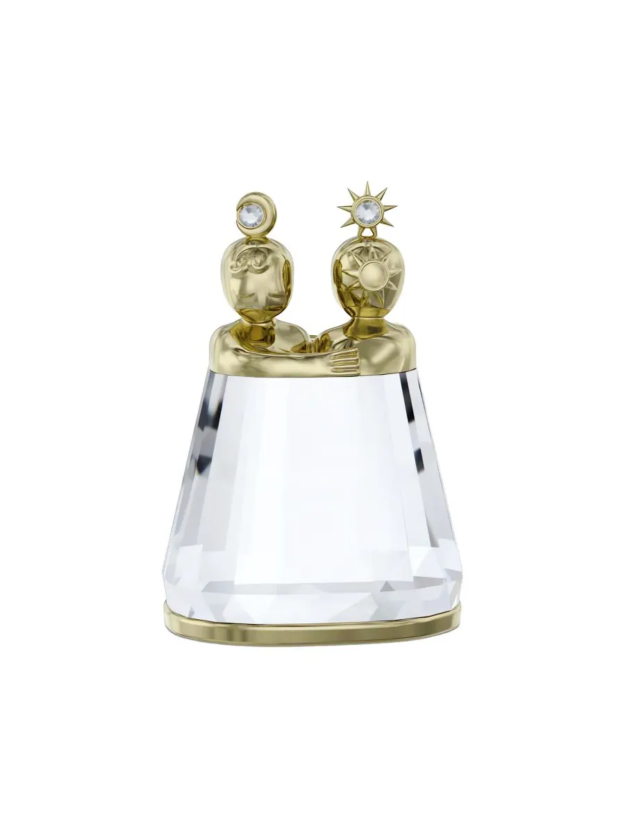 Фигурка Близнецов, символизирующая знак зодиака Swarovski — изображение 3 из 4, прозрачный/золотистый