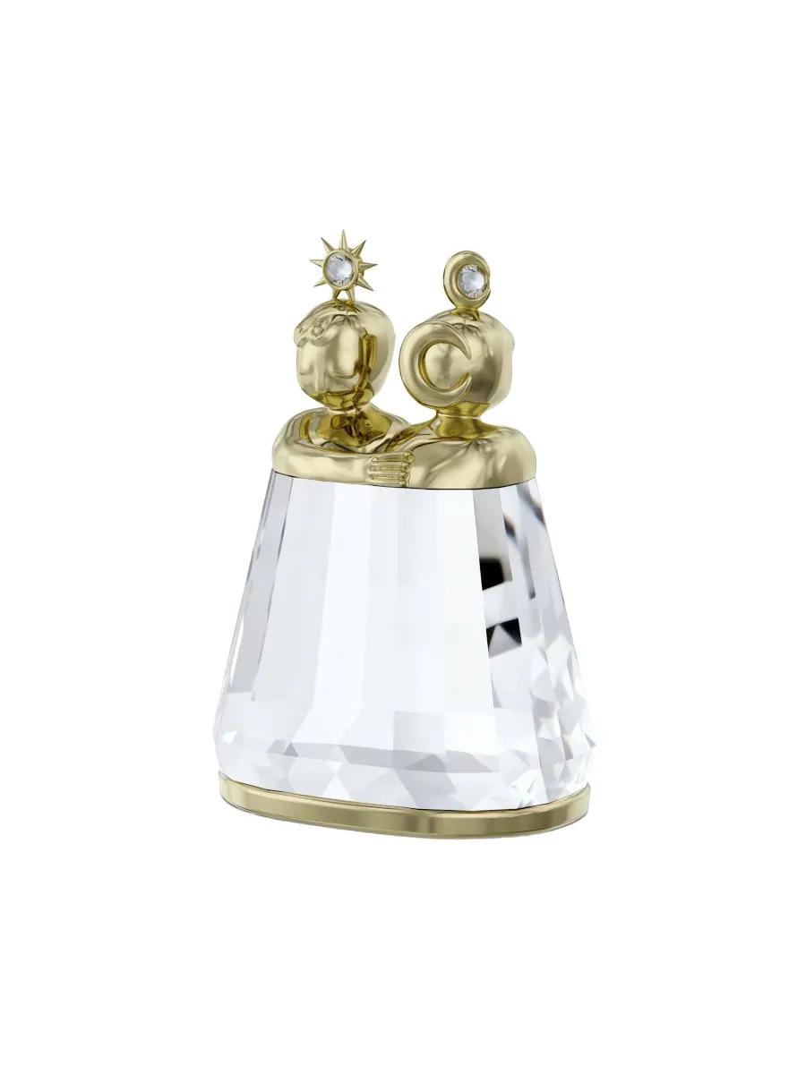 Фигурка Близнецов, символизирующая знак зодиака Swarovski — изображение 4 из 4, прозрачный/золотистый