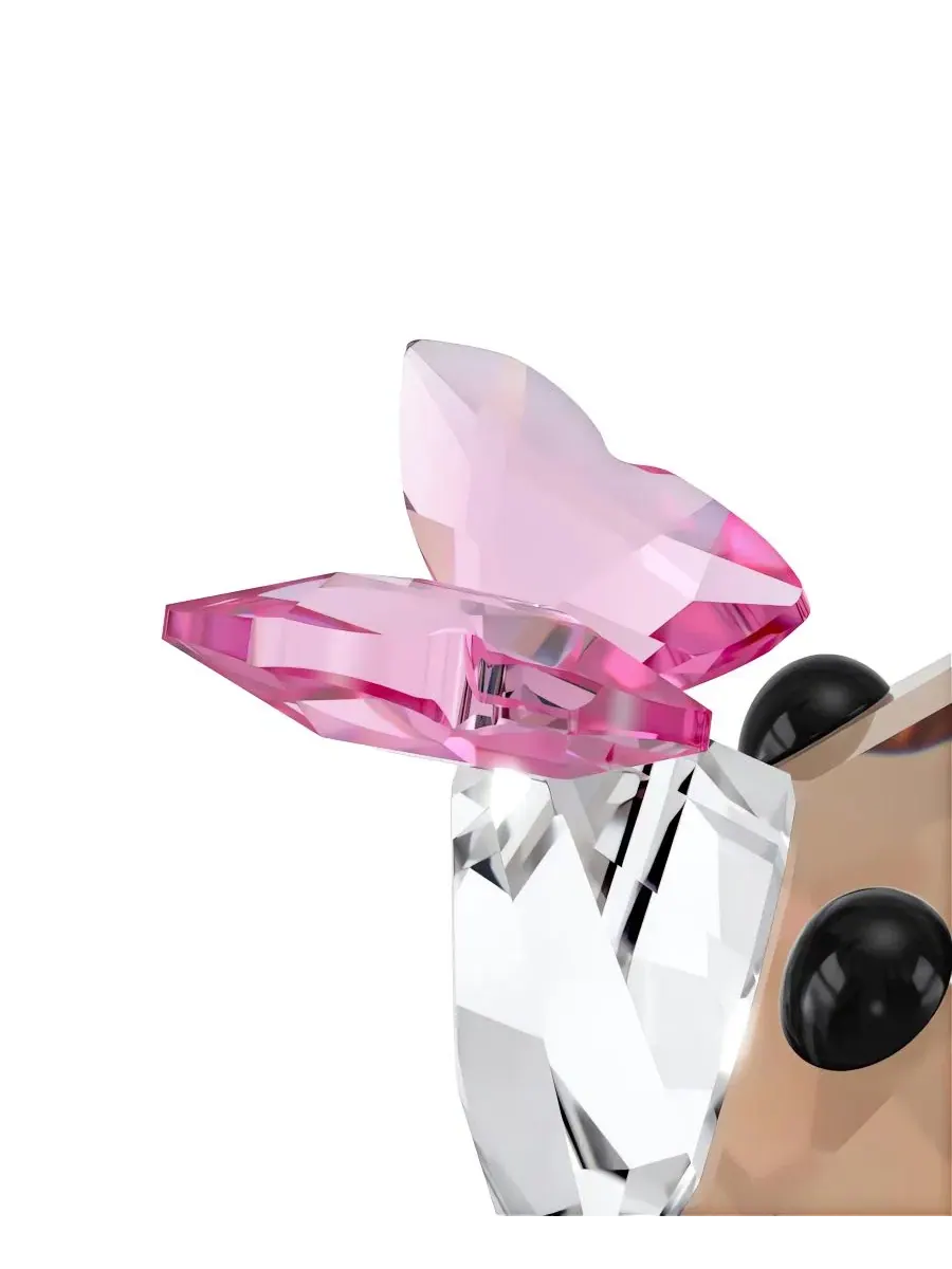 Фигурка из кристаллов с лисой и бабочкой Idyllia Fox and Butterfly Swarovski — изображение 4 из 4, коричневый розовый