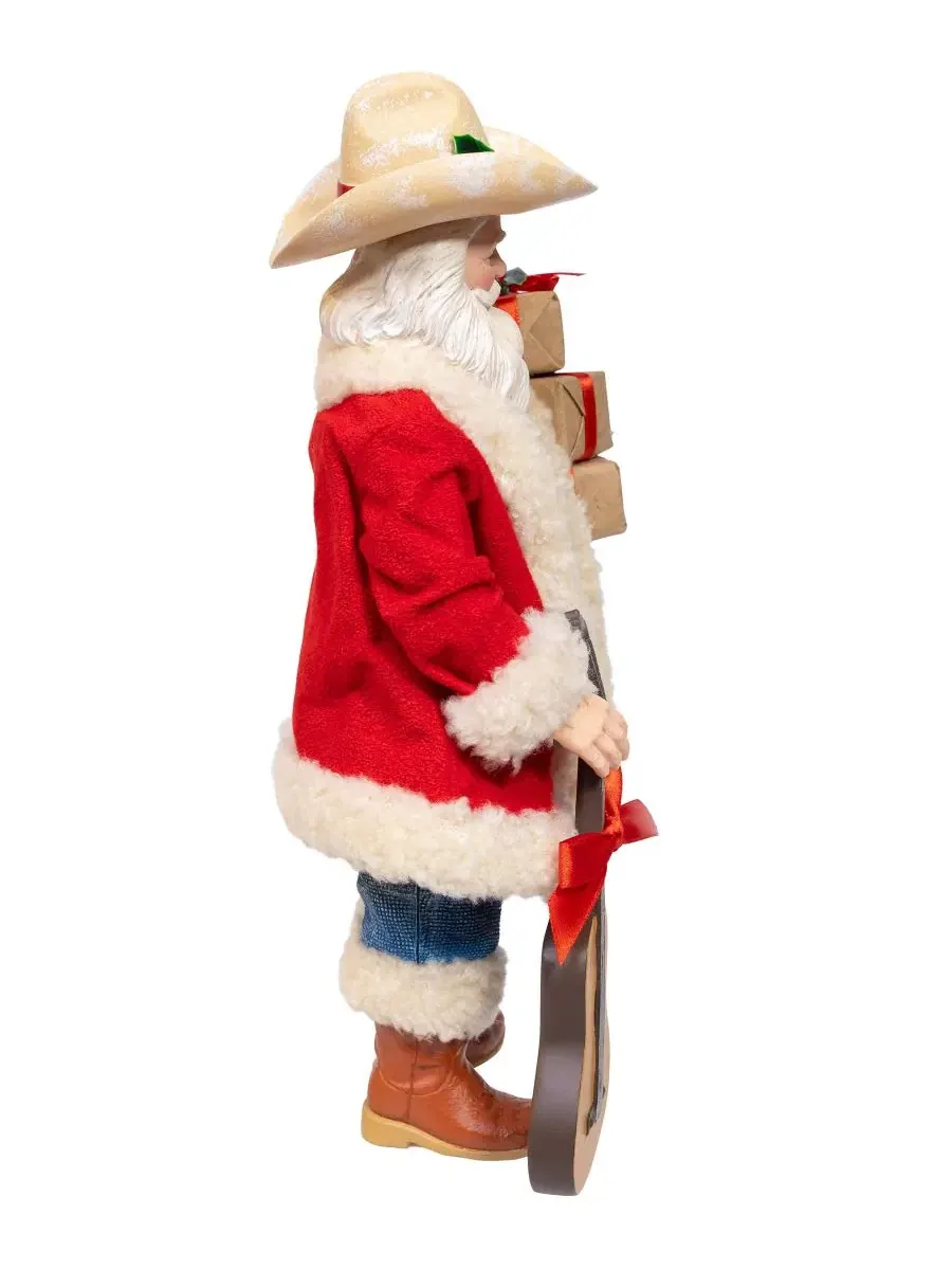 Фигурка Санты с гитарой Fabriché Western Santa Kurt Adler — изображение 2 из 6, красный
