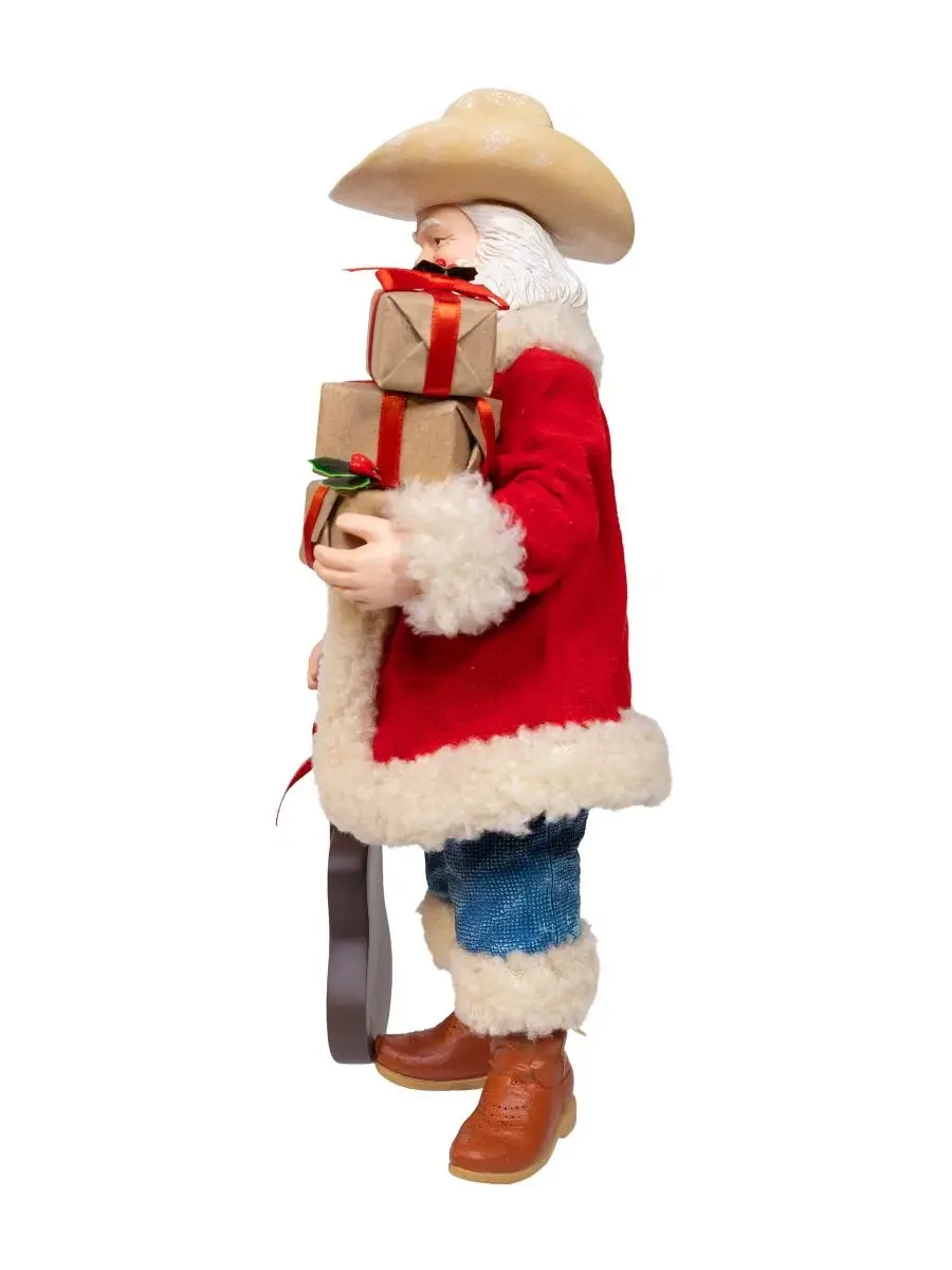 Фигурка Санты с гитарой Fabriché Western Santa Kurt Adler — изображение 4 из 6, красный