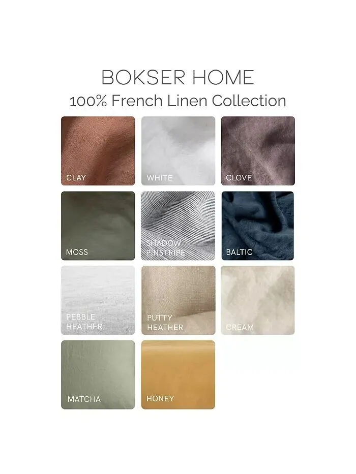 Французское льняное стежковое одеяло Bokser Home — изображение 7 из 8, белый
