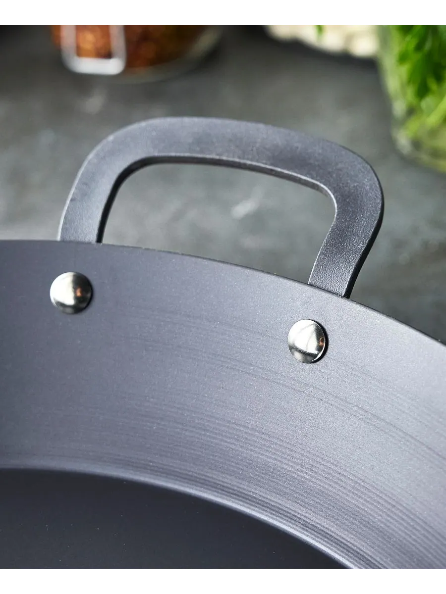 Сковорода для паэльи GreenPan Bobby Flay Carbon Steel, 38 см — изображение 5 из 7, черный