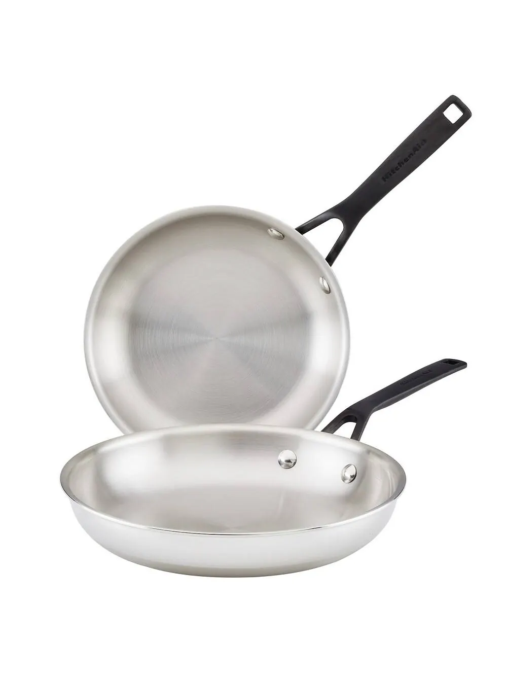 Набор сковород KitchenAid 5-Ply Clad Stainless Steel Induction, 2 предмета, 20/25 см, Полированная