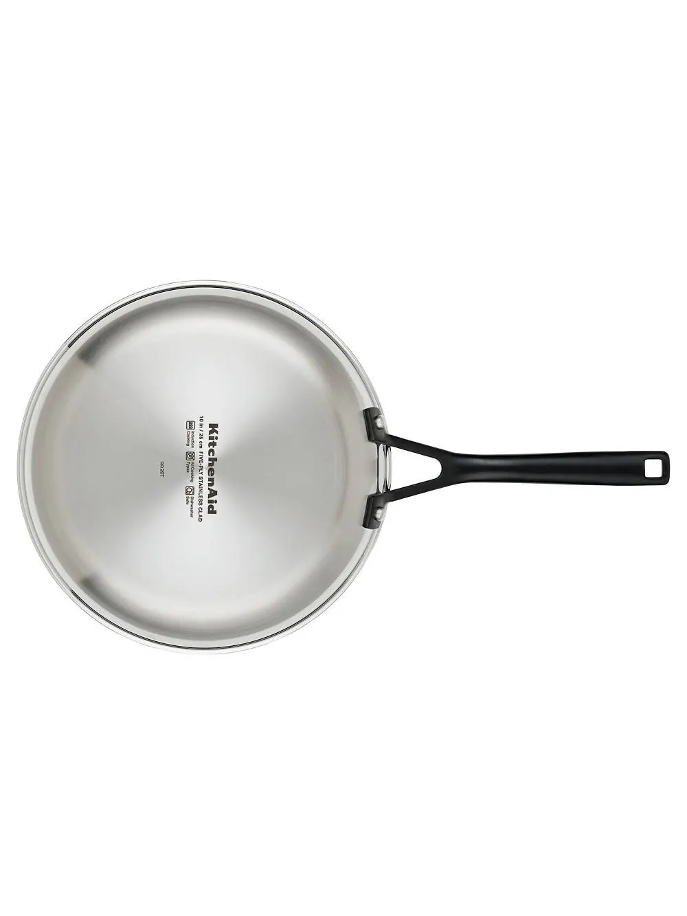 Набор сковород KitchenAid 5-Ply Clad Stainless Steel Induction, 2 предмета, 20/25 см, Полированная — изображение 4 из 9