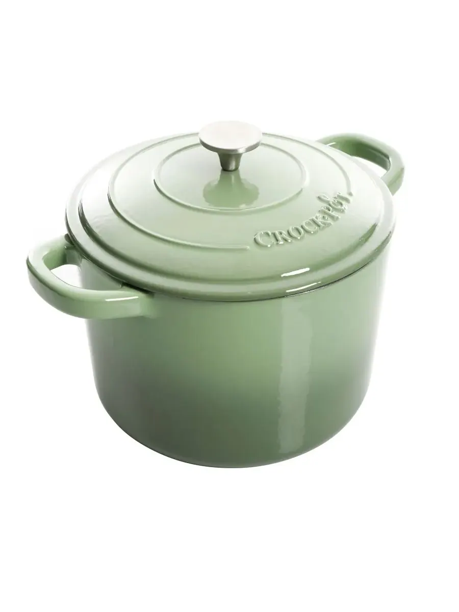 Чугунная печь ручной работы Crock Pot — зеленый