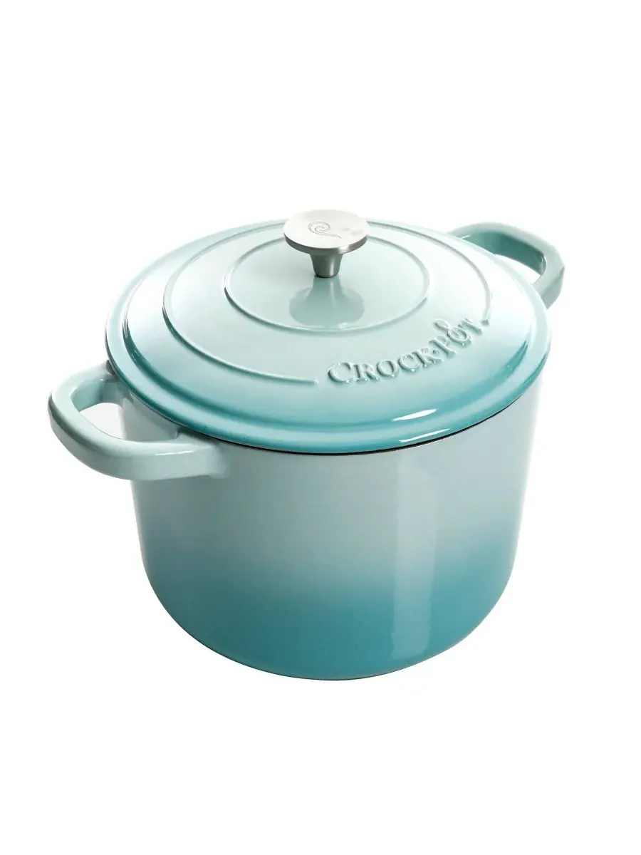 Чугунная печь ручной работы Crock Pot, аквамариновый — синий