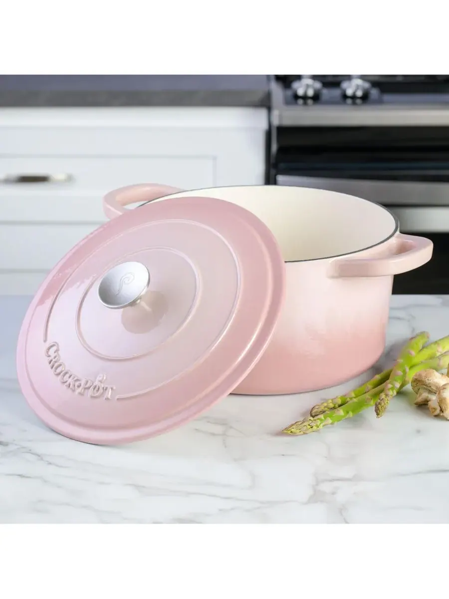 Чугунная печь ручной работы Crock Pot — изображение 3 из 3, розовый