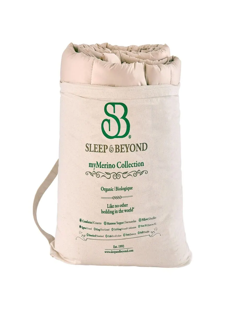 Легкое одеяло myMerino с наполнителем из мериносовой шерсти, размер Twin Sleep & Beyond — изображение 8 из 8, белый