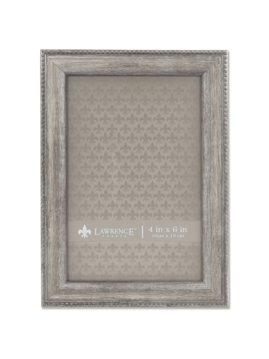 Классическая фоторамка с бордюром из бусин, полированная, 4 x 6 дюймов Lawrence Frames