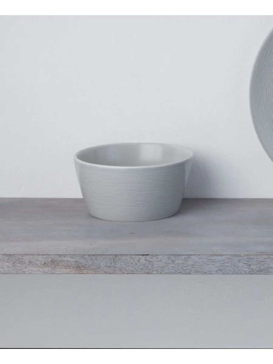 Набор из 4 мисок для хлопьев Swirl Noritake — изображение 3 из 8, серый