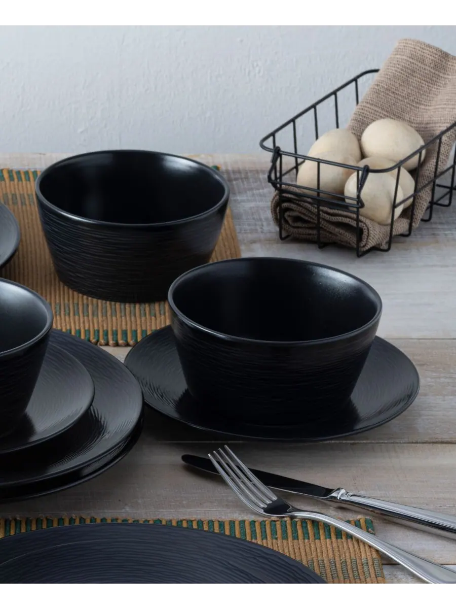 Набор из 4 мисок для хлопьев Swirl Noritake — изображение 6 из 8, серый