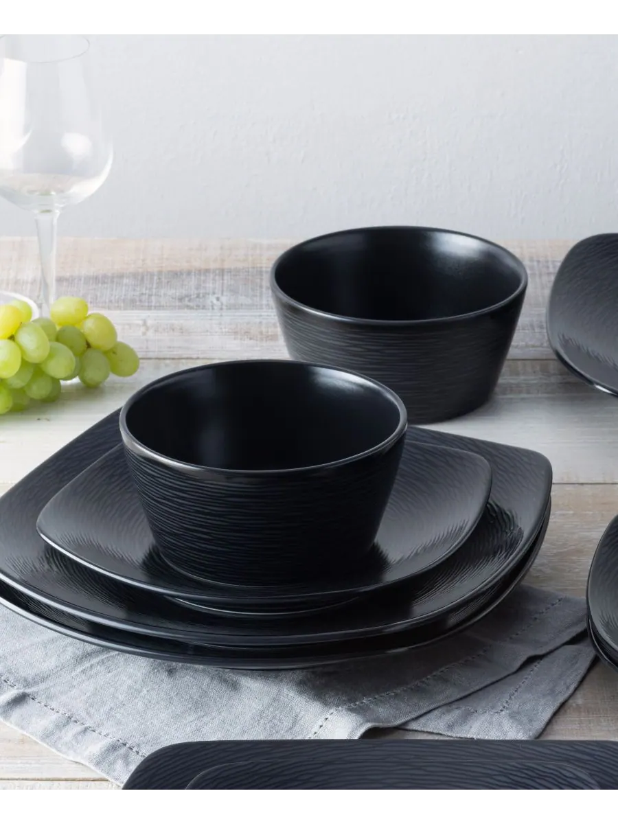 Набор из 4 мисок для хлопьев Swirl Noritake — изображение 7 из 8, серый